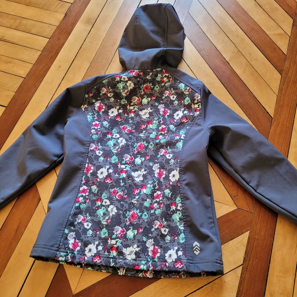 Free Country girls gray floral jacket size 10 12 - Picture 7 of 7